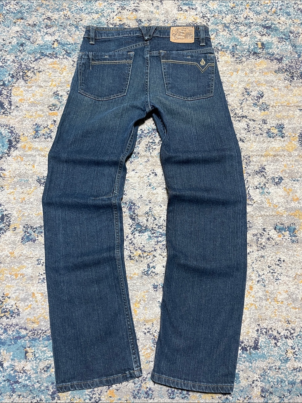 Volcom Men's Straight Jeans - Deep Indigo Blue size 28